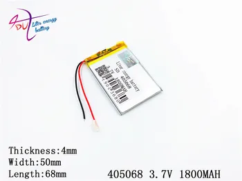 Litro energijos baterijos 1PCS tablet akumuliatorius 405068 3.7 V 1800MAH 405070 MP3 MP4 MP5 GPS DVD skaitmeninis kortelės garsiakalbiai