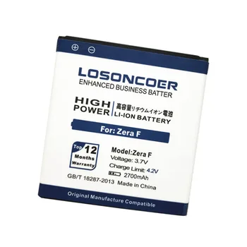 LOSONCOER 2700mah Už Highscreen Zera F s Rev. Baterija Mobiliojo Telefono Baterija