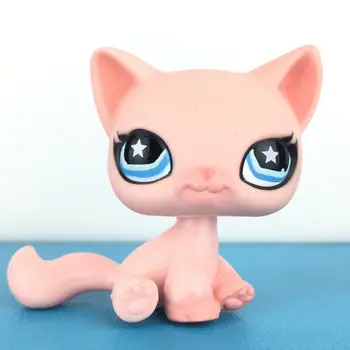LPS KATĖ Retas original pet shop žaislai cat #959 rožinė Siamo katytė mielas blue Star akis Kačiukas merginos kolekcija