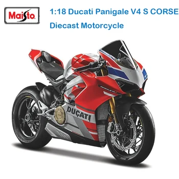 Maisto 1:18 16 stilių Ducati panigale v4 s c white originalus įgaliotas modeliavimas lydinio motociklo modelis žaislas automobilis dovanų kolekcija