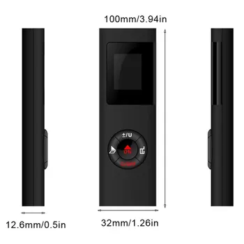 Mini lazerinis tolimatis tipo USB jungtį didelės vertės dovanų kišenėje matavimo priemonės, didelio tikslumo matavimo
