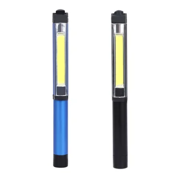 Mini Metalo LED Žibintuvėlis Šviesos Kontrolės Baterija Lempos Rašiklio Formos Kišenėje Įrašą Dirbti Ranka Žibintuvėlis su Magnetu Žibintuvėlis