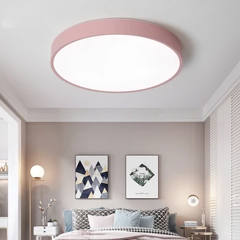 Modernių Lubų Šviesos diodų (LED) Geležies Baltas/Juodas Gyvenimo Kambario, Miegamasis Šviesa Koridoriaus, Virtuvės Lubų Šviesos Paviršinio montavimo