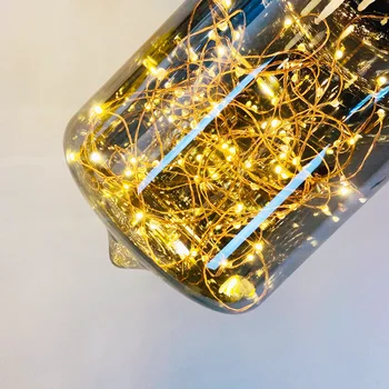 Modernus Nordic Light Luxury Pakabukas Šviesos Dūmo Stiklo Pakabukas Žibintus, Miegamojo Įėjimo Balkono Eilėje Fireflies Namų Puošybai
