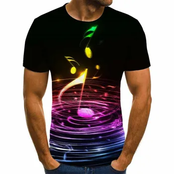 Muzikos mėgėjams vyrų 3d gitara spausdinti mados trumparankoviai marškinėliai moteriška psichodelinio drabužiai vyriški laisvalaikio Quick dry vyriški T-shirt