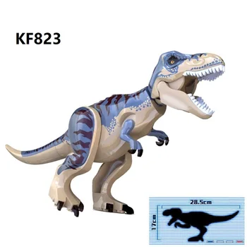 Mėlyna Carnotarus Tyrannosaurus Rex Dinozaurai Filmo Veiksmo Figūrėlė Pasaulyje Parkas Blokai Vaikams, Žaislų, Dovanų KF823