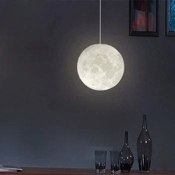 Mėnulis Moderni Naujovė Kūrybos individualumą 3D Spausdinimo Sieniniai šviestuvai Atmosferą Naktį Šviesos Lempos Restoranas, Baras Kabinti Apšvietimas