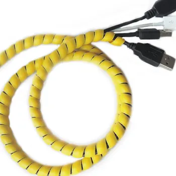 Namų ūkio saugojimo prietaisas Multi-color 8-16mm multi-dydis spiralės apsaugine danga Raštas laidai organizuoja 2m kabelis pajungti