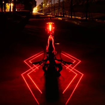 NAUJAS MTB Dviratį Dviračiu Šviesos Žibintai LED Lazerių Saugos Įspėjimas Vandeniui Dviračių Žibintai Kietas USB įkrovimo dviračio šviesos
