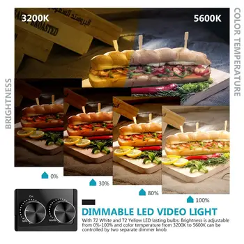 Neewer Super Slim 2.4 G T120 Kamera, LED Vaizdo Šviesos Bi-color 3200-5600K Pritemdomi su skystųjų KRISTALŲ Ekranas, Li-ion Baterija