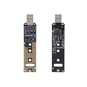 Nešiojamų Aukštos kokybės NVME į USB Adapteris M. 2 SSD Tipo Kortelė, USB 3.1 Gen 2 Tilto Mikroschema būtų M2 SSD Mygtuką M, Windows XP/7/