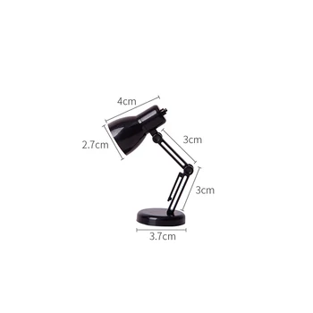 Nešiojamų mini LED stalo lempa mielas naktiniai darbalaukio naktį šviesa įrašą skaitymo šviesos mygtuką baterija
