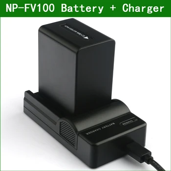 NP-FV100 NP FV100 NPFV100 Skaitmeninio Fotoaparato Baterija + Kroviklis Sony HDR CX110 CX115 CX130 CX680 CX150 CX170 CX190 CX220