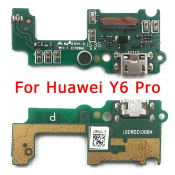 Originalus Apmokestinimo Uosto Huawei Y6 2019 Premjero 2018 Pro 2017 Mokestis Valdybos USB Jungtis PCB Lizdas Flex Pakeitimo Atsarginės Dalys