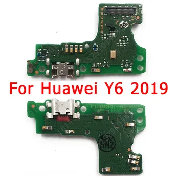 Originalus Apmokestinimo Uosto Huawei Y6 2019 Premjero 2018 Pro 2017 Mokestis Valdybos USB Jungtis PCB Lizdas Flex Pakeitimo Atsarginės Dalys