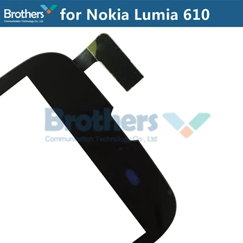 Originalus Touch Ekranas Skaitmeninis Keitiklis Skirtas Nokia Lumia 610 Priekinio Stiklo Lęšis Nokia Lumia 610 Jutiklinis Ekranas Juodas Telefonas Pakeitimo