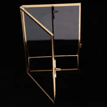 Paprastas Senovinis, Stačiakampio, Stovinčioje Skaidraus Stiklo Foto Rėmelis, skirtas Namų Puošybai - Gold