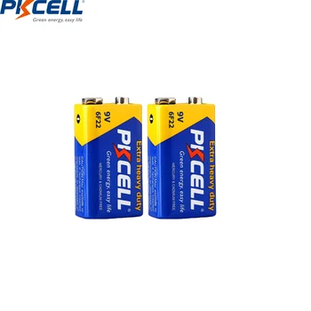 PKCELL 2VNT 9V Infraraudonųjų spindulių termometras baterijos 6lr61 PP3 6F22 6LR61 MN1604 baterijų Super Sunkiųjų anglies galvaninės baterijos