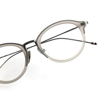Plytelių akiniai rėmeliai vyrų optik Moterų Derliaus turas acetatas Titano optinio kadro 06107 aišku, trumparegystė