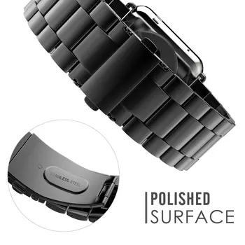 Prabangus Nerūdijančio Plieno dirželis Apple Watch band 42mm 38mm 44mm 40mm Apyrankę pulseira juostos iwatch Serijos 6 SE 5 4 3 2 1