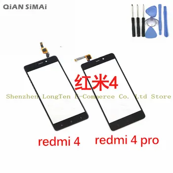 QiAN SiMAi Už Xiaomi Redmi 4 / Redmi 4pro Telefonas Naujas Touch Ccreen Skydelis Priekinis Stiklas, skaitmeninis keitiklis + Įrankių Remonto Dalių 1PCS