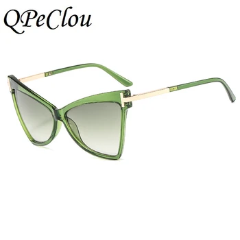 QPeClou 2020 Naujas Mados Negabaritinių Cat Eye Akiniai Nuo Saulės Moterims Prekės Ženklo Dizaineris T Saulės Akiniai Moterų Spalvingas Atspalvių Oculos De Sol
