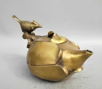 Surinkimo archaize žalvario magpies arbatinukas amatų statula