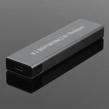 USB C Tipo SSD Išorės Talpyklos Disko Atveju Langelį Išorinį Kietąjį Diską PC M. 2 NGFF NVME SATA M/B Klavišą Kietąjį Diską Atveju