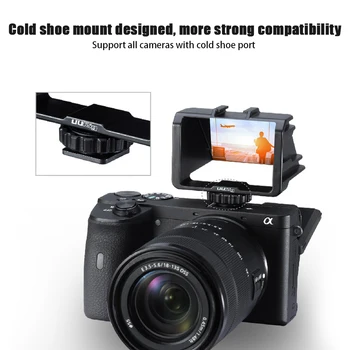 UURig ABS Kompaktiškas Nešiojamas Fotoaparatas Vlog Selfie Apversti Ekrano Laikiklis, skirtas 