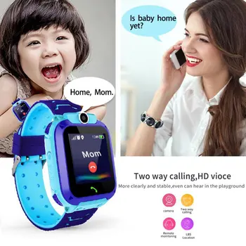 Vaikai Smart Watch Telefono Mergaičių ir Berniukų Su Gps Locator Pedometer Fitness Tracker Palieskite Fotoaparato Stabdžių Prarado Žadintuvas Q12B