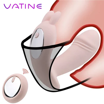 VATINE Nešiojami Kelnaitės Vibratorius ir Nuotolinio Valdymo Vandeniui Makšties Rutuliukai 12 Greičio Sekso Žaislai, skirtas Moters Klitorio Stimuliacija