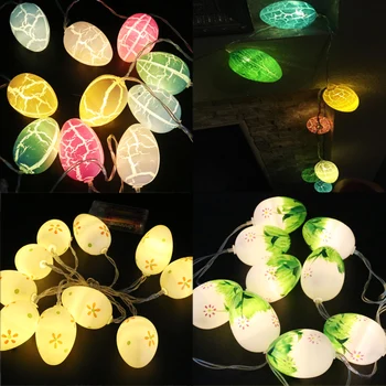 Velykų Dekoracijos Namų Velykų Kiaušinių LED string šviesos 10 kiaušinio formos baterija maitinamas šviesos pavasarį velykų sodo namų dekoro