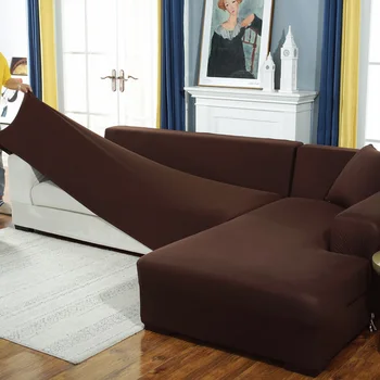 Vientisos Spalvos Elastinga Sofa Cover Spandex Šiuolaikinės Poliesteris Kampe Sofa Sofos Slipcover Kėdė Nustatyti Raštas Kambarį Universalios