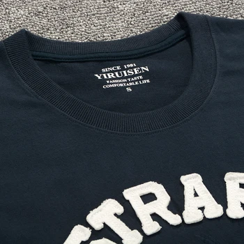 YiRuiSen Prekės Long Sleeve T Shirt Vyrams Medvilnės Raidžių Kratinys Dizaino Minkštas Atsitiktinis Tshirts Vyrų Mados O Kaklo Viršų Tees