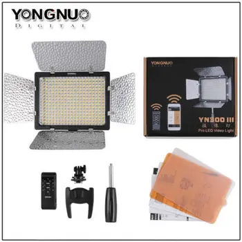 YONGNUO YN300 III YN300III YN-300 III CRI95 3200K-5500K LED Vaizdo Šviesos Barndoor fotografijos led skydelio lemputė