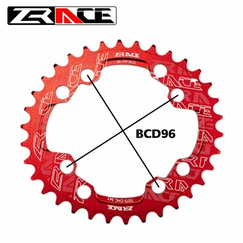 ZRACE BCD104 ir BCD96 universalus, Ovalo formos Siauras Platus Chainrings,7075 Aliuminio lydinio CNC procesas, Vickers, kietumas-15+ už MTB dviratis