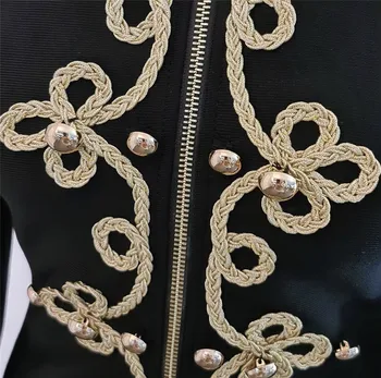 Įžymybė Tvarstis Suknelė Prabanga Duobute Tvarstis Kailis Aukštos Kokybės Viskozės Juodas Švarkas Elegantiškas Kilimo Ir Tūpimo Tako Šalis Suknelė Vintage Vestios