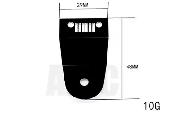 1/10 RC automobilių AŠINIS SCX10 III atsarginių padangų, automobilio licenciją plokštelės laikiklis licencijos plokštės montavimas netauriųjų metalų detalės