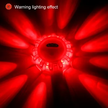 1/3 Paketą 15*LED Švyturėliai Pagalbos Keliuose įjungtais švyturėliais Kelių Švyturys Lempa su Magnetiniu Bazė Automobilių Jūrų Laivu Rainproof Raudona