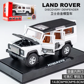 1:32 Modeliavimas Lydinio Žaislas Automobilis Diecast Land Rover Defender Traukti Atgal SUV Automobilio Modelio, Vaikų Žaislai, Off-road Transporto priemonių Vaikams, Žaislų, Dovanų