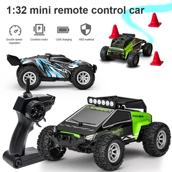1:32 Nuotolinio Valdymo Transporto priemonių LED Lempa, Radijo Kontrolės 2.4 GHz Radijo Valdymo RC Automobilių Žaislas Išjungti Kelių Transporto priemonių Sunkvežimių Berniukų Žaislai Vaikams