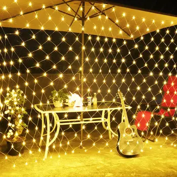 1.5*1.5 M/3*2M/6*4M Net Akių LED Styginių šviesos Įvykių Šalies Vestuvių Kalėdinė Dekoracija Sode Lauko Pasakų žibintai ES Plug