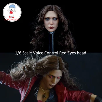 1/6 Scarlet Ragana Galvos Skulptūra Raudonos Akys Balso Kontrolės skyriaus Vadovas Elizabeth Olsen, Moterų Galvos Skulptūra 12 Cm Veiksmų Pav.