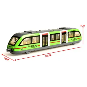 1:64 Magnetinio Traukti Atgal Lydinio Prijungtas Metro Metro Bėgių Kelio Traukinio Lydinio Modelis Žaislai Garso Ir Šviesos Automobilių Surinkimo