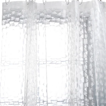 1.8*1,8 m Moldproof Vandeniui 3D Sutirštės Vonios kambarys, Vonioje Dušo Užuolaidos Eco-friendly Balta Geriausios Kainos