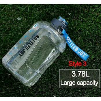 1 Galonas BPA Nemokama Didelis Vandens Butelis Hidratacijos su Motyvacijos nepralaidžiose Geriamojo Vandens Ąsotis Naudotis Kempingas Treniruotes