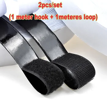 1 metras * 2/5cm Velcros Lipni Fastener Tape Siuvimo Magic Loop Kablys Lipdukas Juostelės Drabužių Klijuoti Juosta Velcroing Dirželis