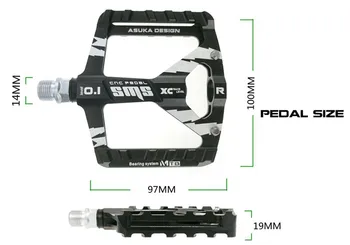 1 pora Dviračio Pedalas Aliuminio Lydinio Platforma Kelių Dviračių Pedalus Ultralight MTB Dviračio Pedalo Dviračiu Priedai