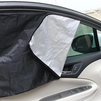 1 Pora Magnetinio skėtį nuo saulės Skydas Užuolaidos Dvigubus Šonus, UV Apsauga Valcavimo Padengti Automobilio Langą Įstrižai