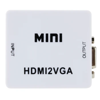 1 Priimančiosios ir 1 USB Kabelis Mini HDMI 1080P Audio Adapteris Jungtis, PC Nešiojamas HDTV Projektorius su HDMI2VGA Skaičiuoklė